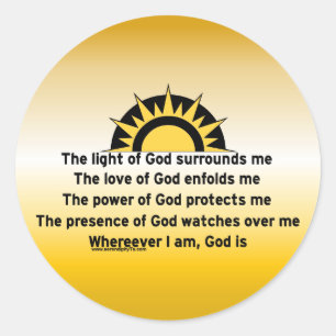 Prayer of Protection Classic Round Sticker