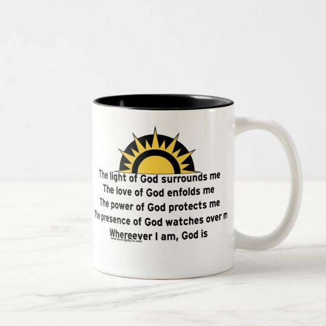 Prayer of Protection Two-Tone Coffee Mug (Right)