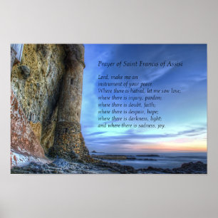 Prayer of Saint Francis of Assisi Poster