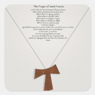Prayer of Saint Francis Square Sticker