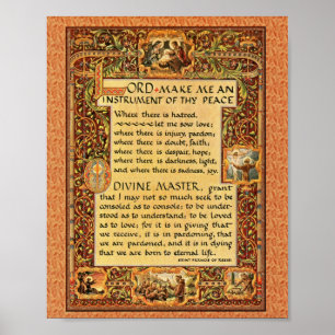Prayer of Saint St. Francis of Assisi 15:17 Paris Poster
