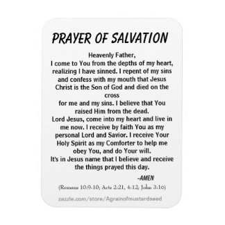PRAYER OF SALVATION MAGNET