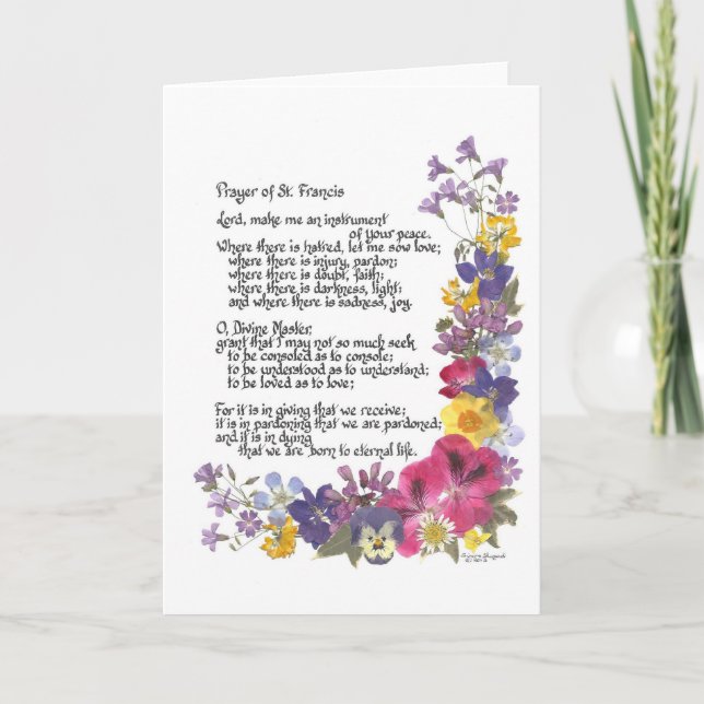 Prayer of St. Francis Card (Front)