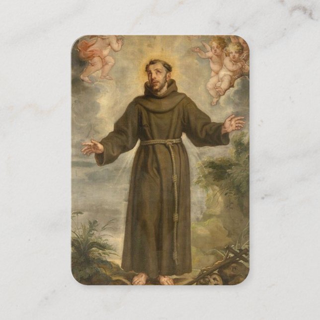 Prayer of St. Francis of Assisi Holy Prayer Card (Front)