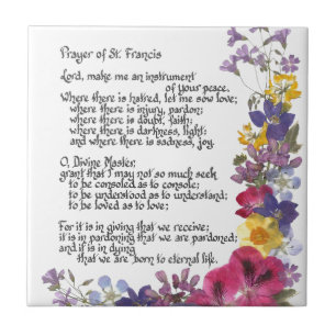 Prayer of St. Francis Tile