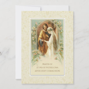 Prayer of St. Padre Pio after Holy Communion Invitation