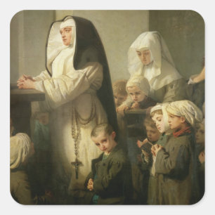Prayer of the Children Suffering from Ringworm Square Sticker