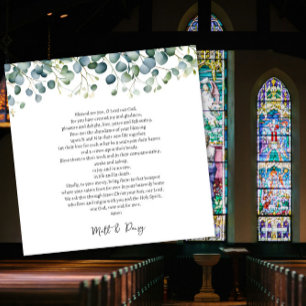 Prayer on your wedding day card