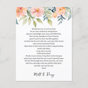 Prayer on your wedding day postcard