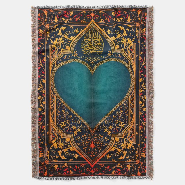 Prayer rug throw blanket (Front Vertical)