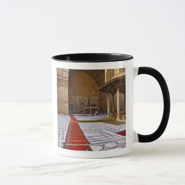 Prayer rugs leading into Islamic mosque, Cairo, Mug (Right)