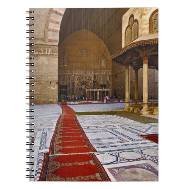 Prayer rugs leading into Islamic mosque, Cairo, Notebook (Front)