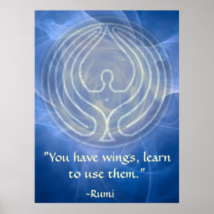 Prayer Rumi and Poetic Art Poster