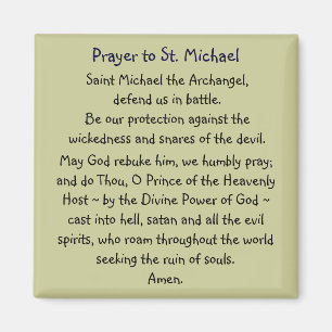 Prayer ~ St. Michael Magnet