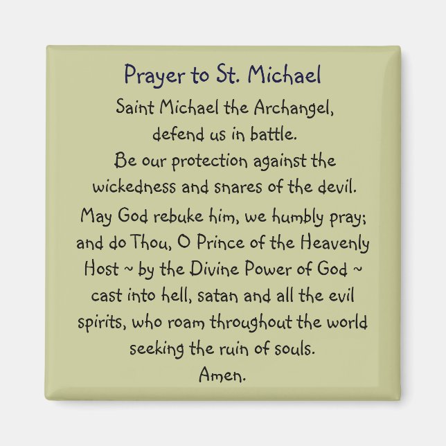 Prayer ~ St. Michael Magnet (Front)