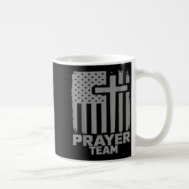 Prayer Team American Flag Christian Family Christi Coffee Mug (Right)