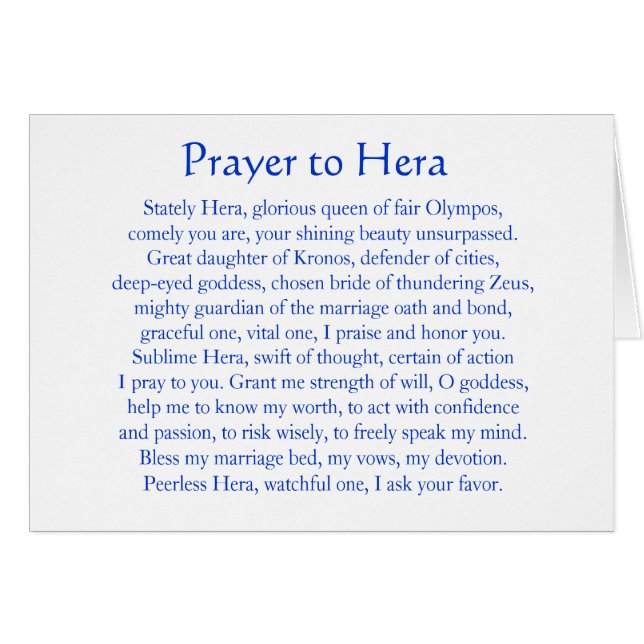 Prayer to Hera (Front Horizontal)