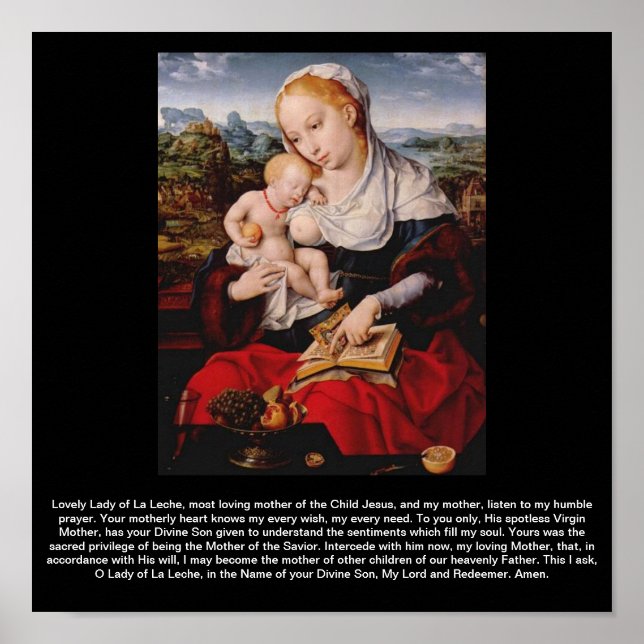 PRAYER TO "OUR LADY OF LA LECHE" POSTER (Front)