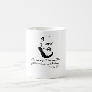 prayer to padre pio coffee mug