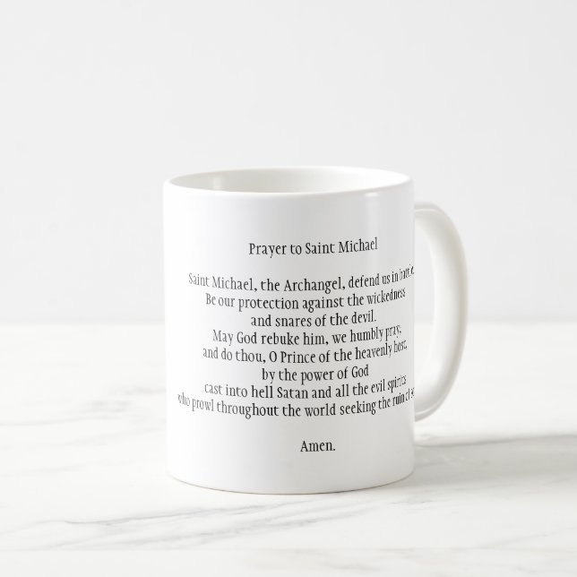 Prayer to Saint Michael Mug (Front Right)