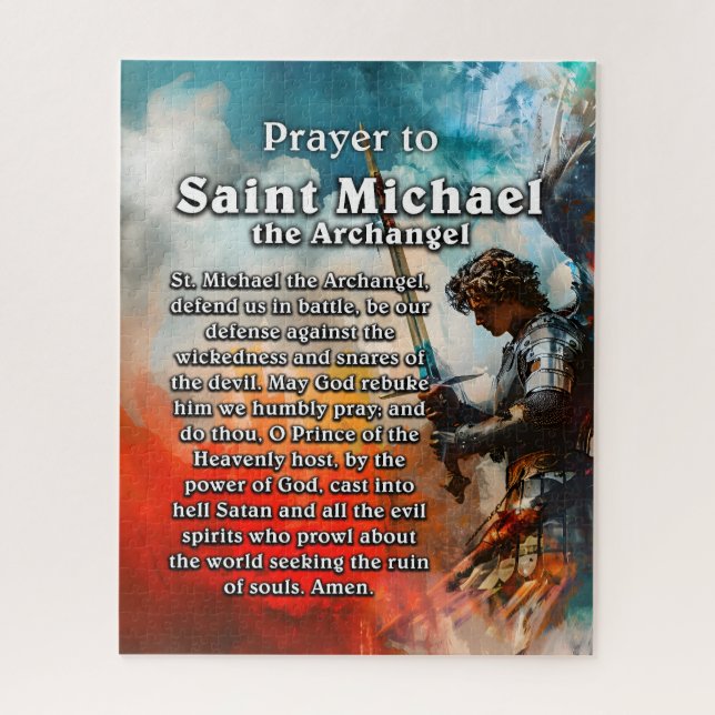 Prayer to Saint Michael the Archangel  Jigsaw Puzzle (Vertical)
