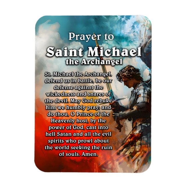 Prayer to Saint Michael the Archangel  Magnet (Vertical)