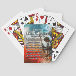 Prayer to Saint Michael the Archangel Playing Cards