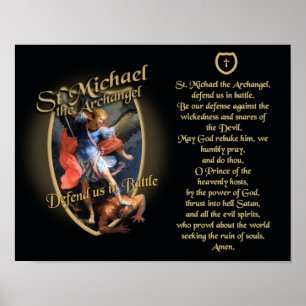 PRAYER TO SAINT MICHAEL THE ARCHANGEL POSTER