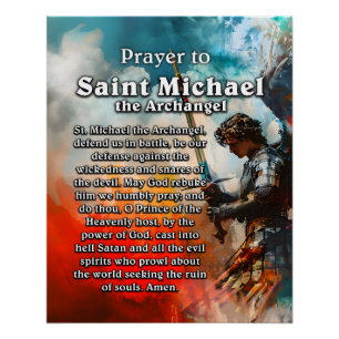 Prayer to Saint Michael the Archangel  Poster