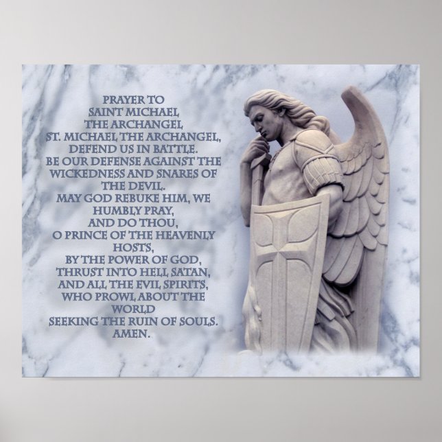 PRAYER TO SAINT MICHAEL THE ARCHANGEL POSTER (Front)