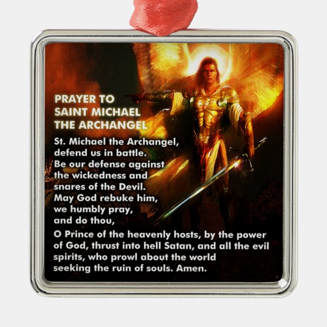 Prayer to St. Michael Ornament (Front)