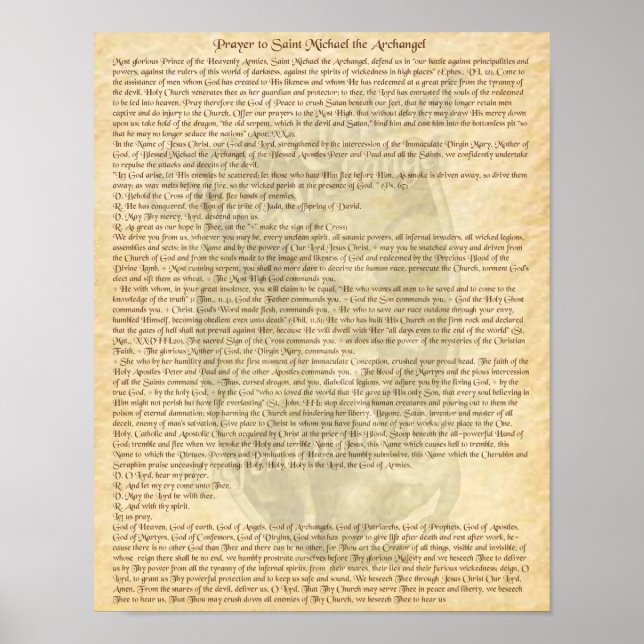 PRAYER TO ST MICHAEL THE ARCHANGEL POSTER (Front)