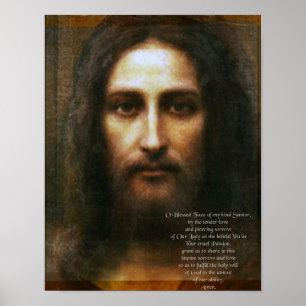 Prayer to The Holy Face of Jesus. Poster