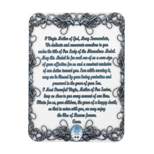 Prayer to the Miraculous Medal Magnet