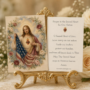 Prayer to the Sacred Heart of Jesus for America Business Card