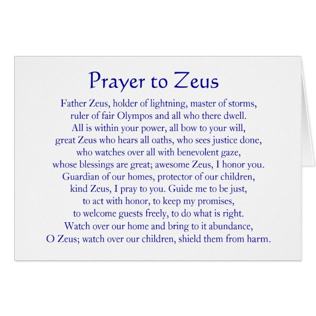Prayer to Zeus (Front Horizontal)