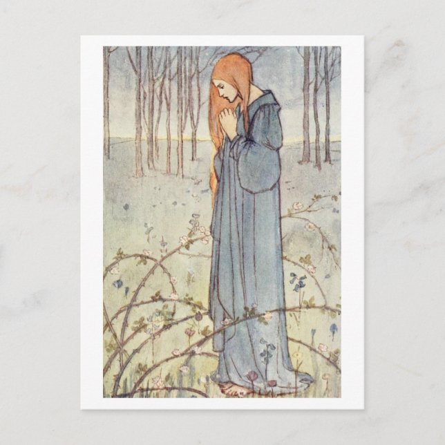 Prayer Vintage Illustration  Postcard (Front)