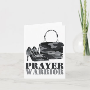 Prayer Warrior Camo God Jesus Christian Camouflage Card