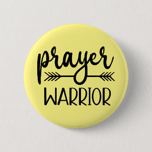 Prayer Warrior Christian 6 Cm Round Badge
