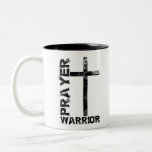 Prayer Warrior Cross Two-Tone Coffee Mug<br><div class="desc">Jump start your day as a prayer warrior with this awesome coffee mug!</div>