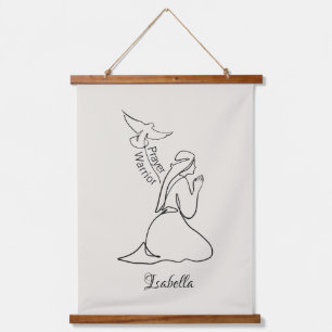Prayer Warrior Design & Customise Name  Hanging Tapestry