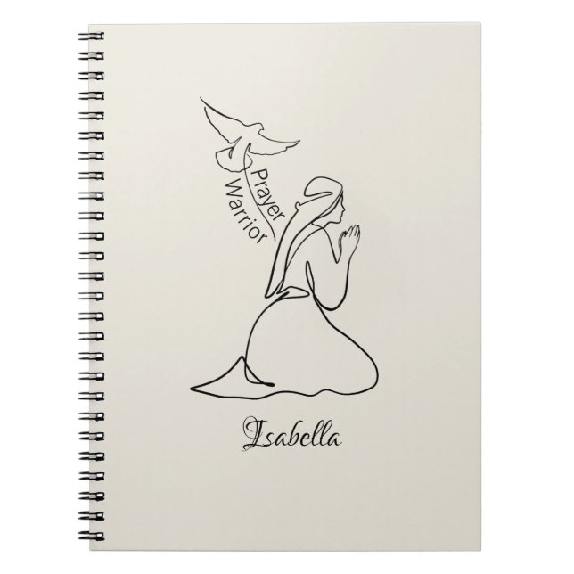 Prayer Warrior Design & Customise Name  Notebook (Front)
