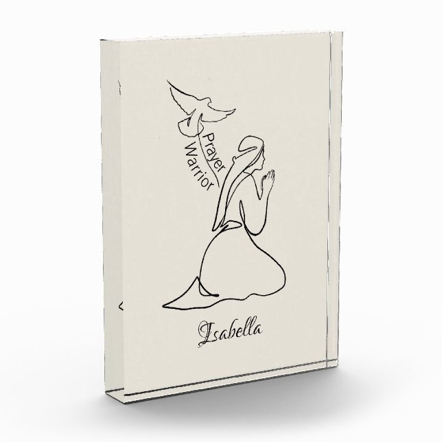 Prayer Warrior Design & Customise Name  Photo Block (Left)
