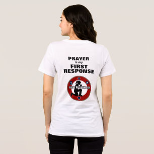 Prayer Warrior First Responder Christian Tri-Blend Shirt
