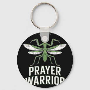 Prayer warrior funny mantis saying vintage Prayer Key Ring