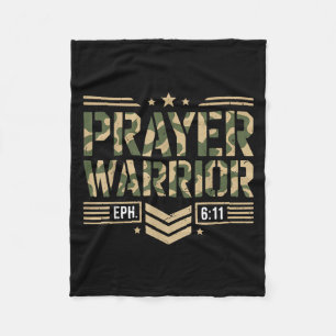 Prayer Warrior Jesus Christian Men Armour Of God S Fleece Blanket