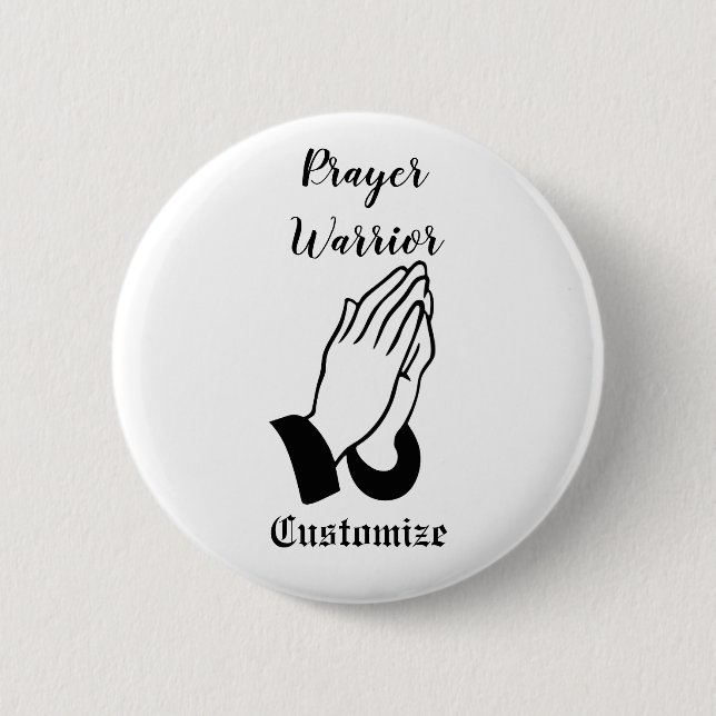 Prayer Warrior Praying Thunder_Cove 6 Cm Round Badge (Front)