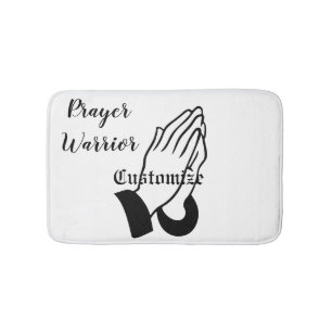 Prayer Warrior Praying Thunder_Cove Bath Mat