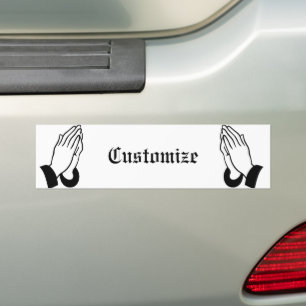 Prayer Warrior Praying Thunder_Cove Bumper Sticker