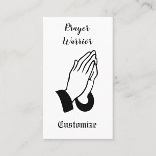 Prayer Warrior Praying Thunder_Cove Business Card